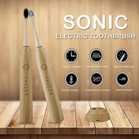 Elektrický zubní kartáček Fayet Bamboo Smart Sonic, vodotěsný, IPX7, lehký, automatický, ekologický, 3 režimy